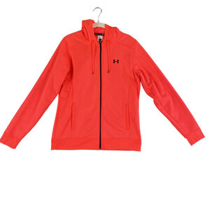Under Armour Storm Fleece Hoodie Women's Large Neon Full Zip Armour Fleece NWOT
